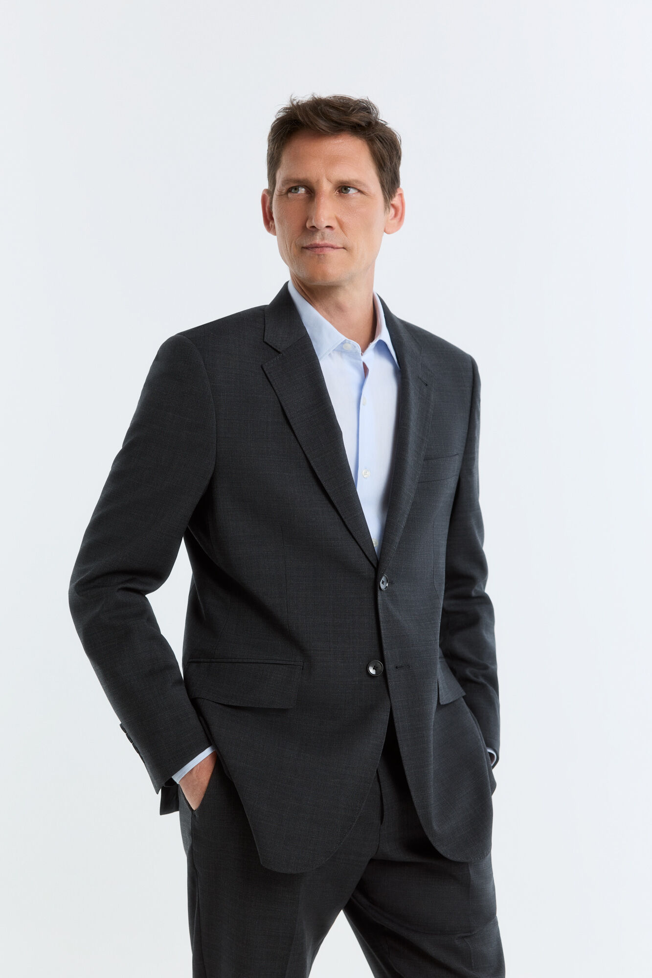 Cortefiel Blazer em tecido inteligente twill Cinzento