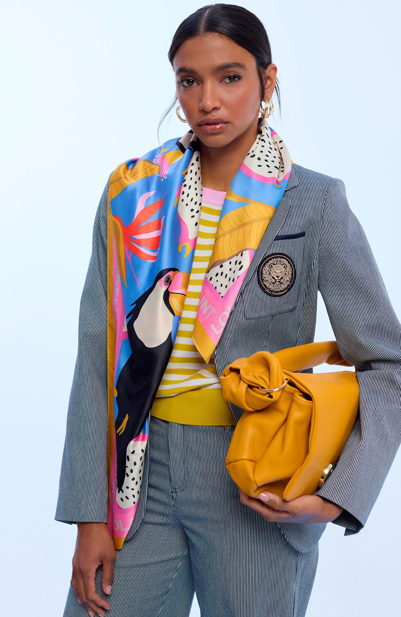 Lola Casademunt Satin-finish scarf