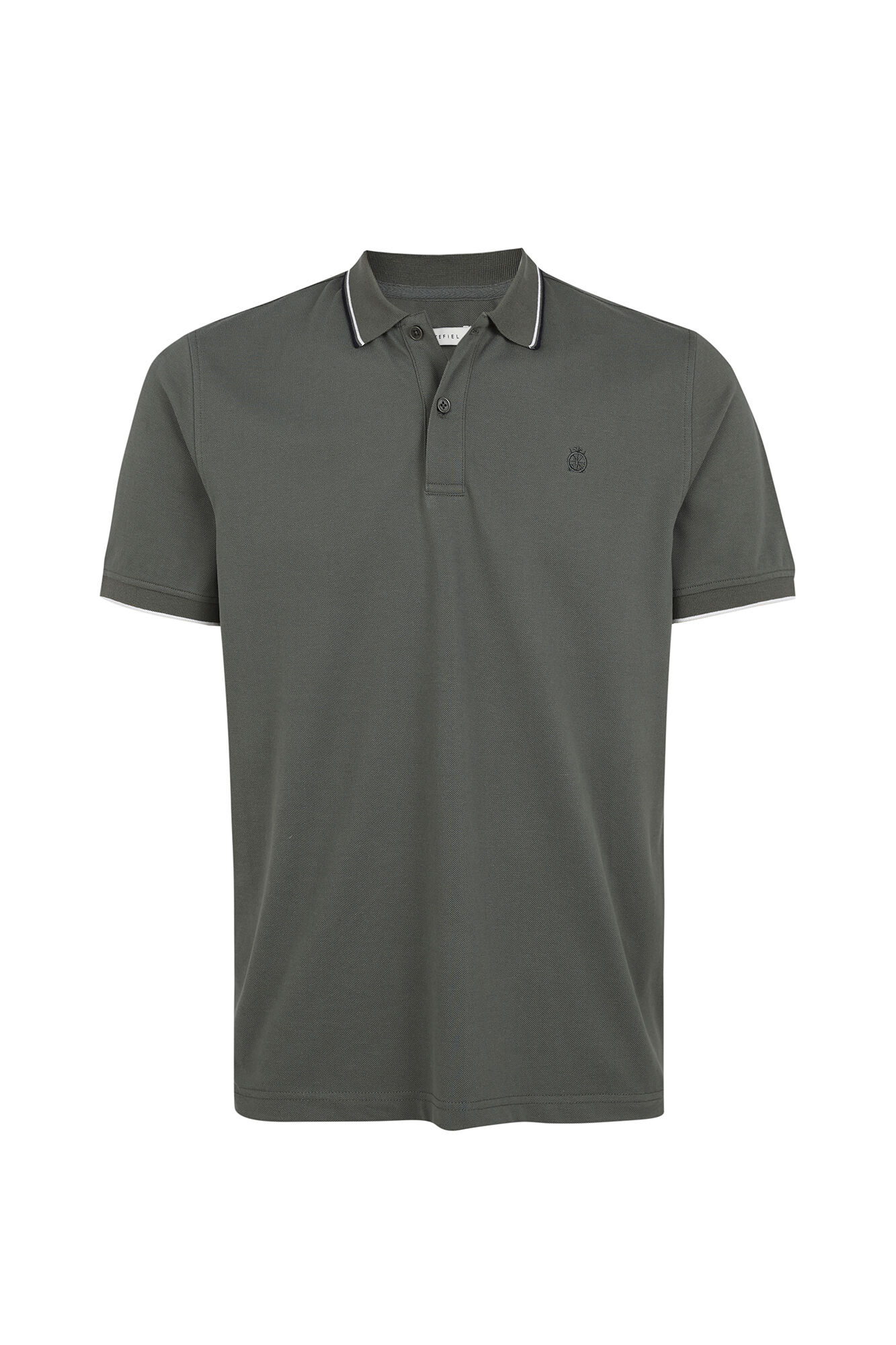 Cortefiel Piqu&eacute; polo shirt Kaki
