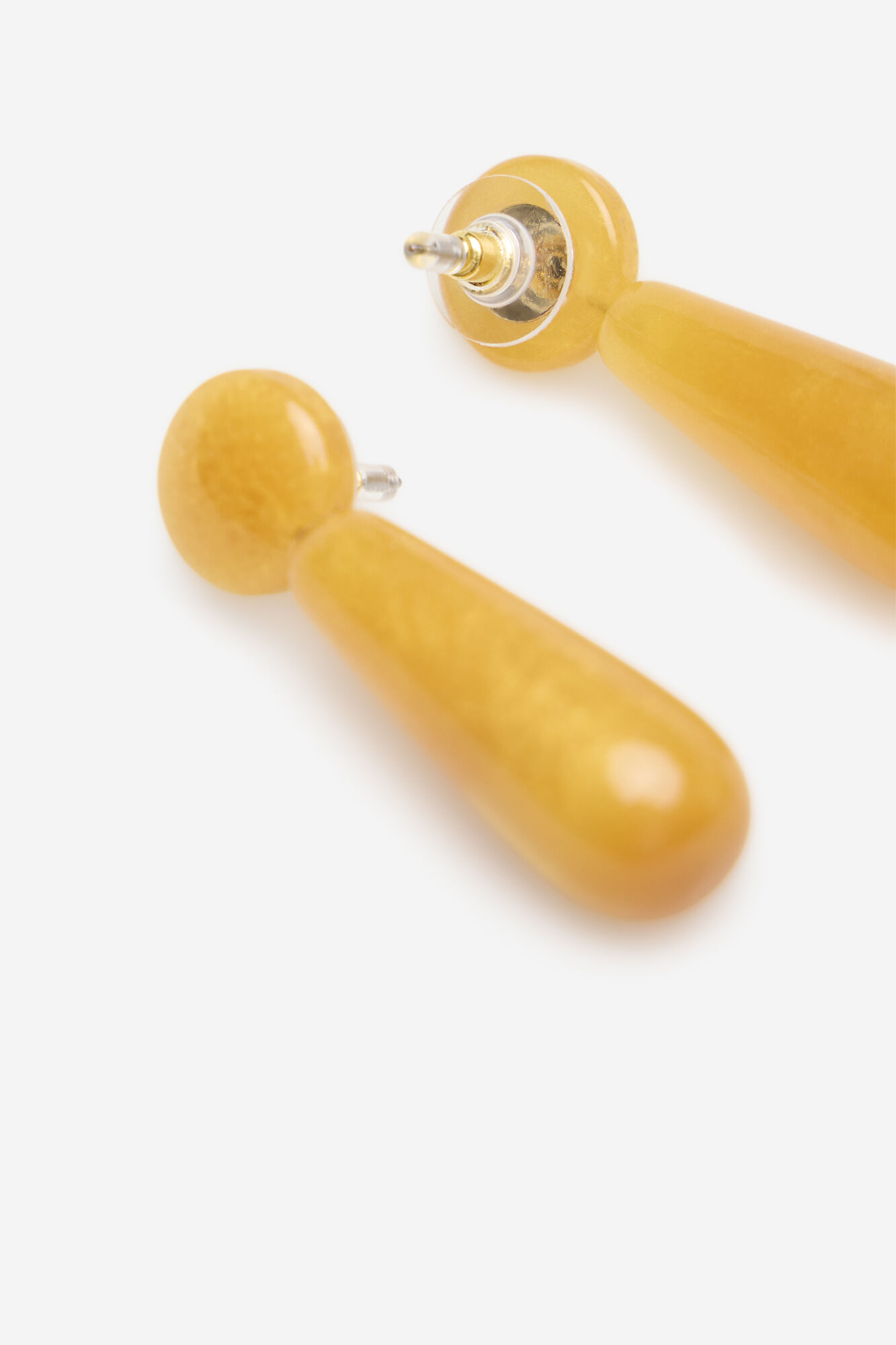 Cortefiel Resin teardrop earrings