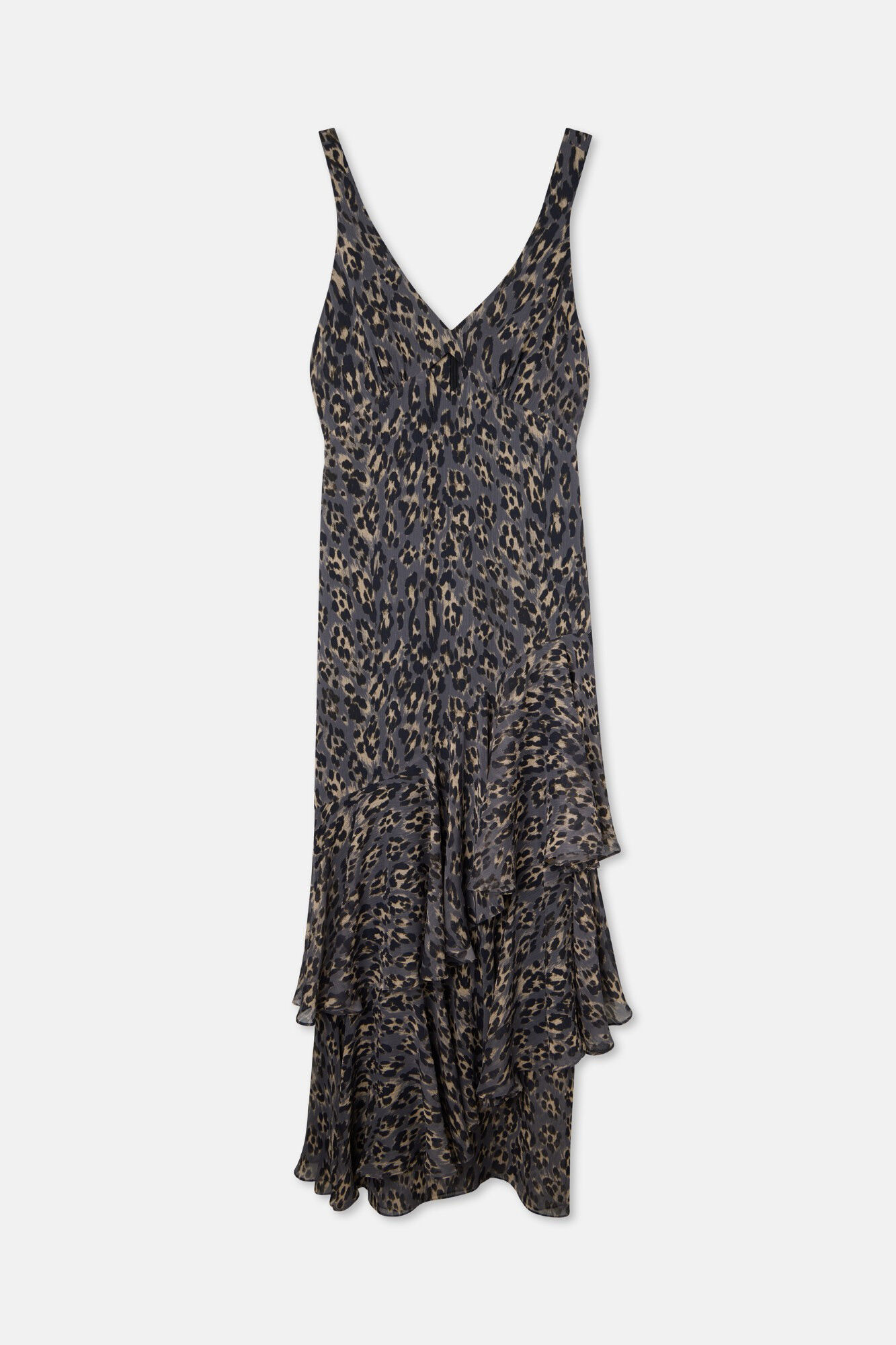 Silbon Long animal print dress Printed blue