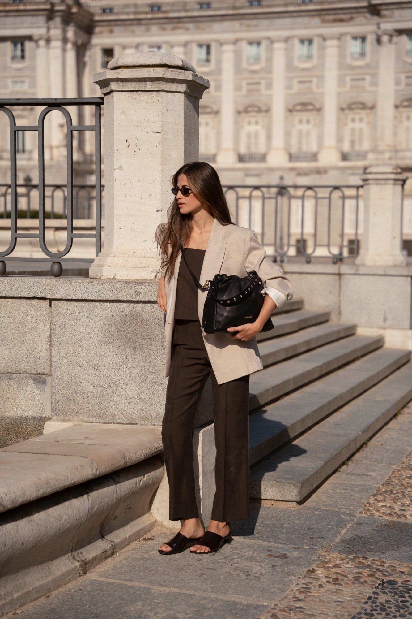 The Code Leather pouch bag