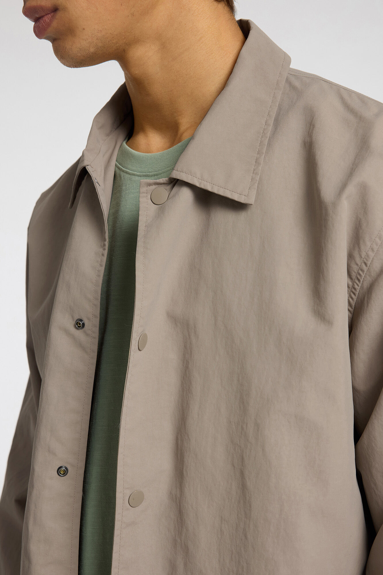 Selected Short jacket with neck made from recycled materials