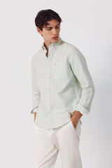 Cortefiel Candle stripe oxford shirt Dark green