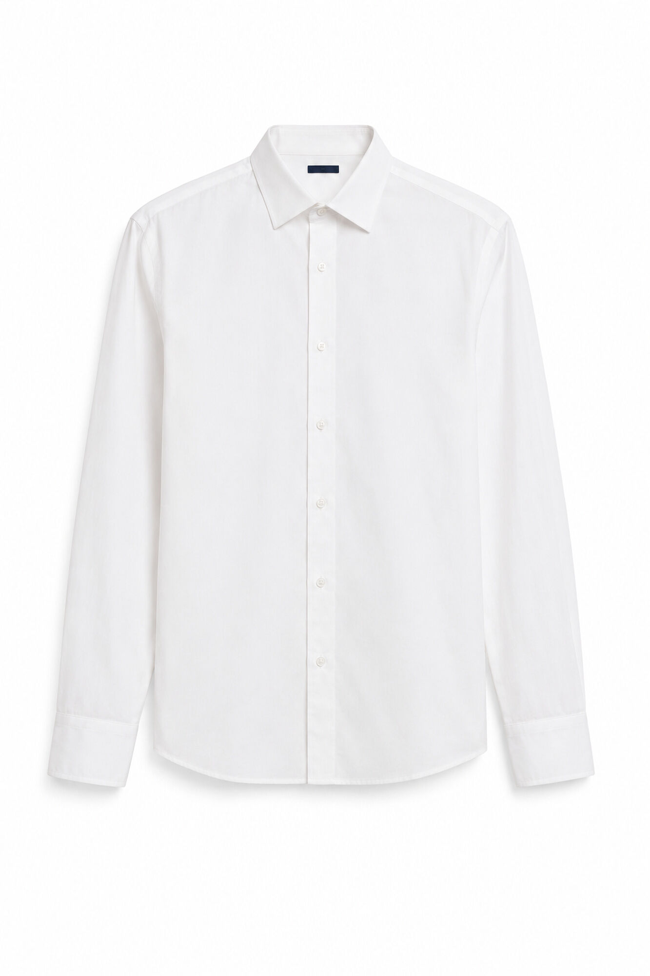Cortefiel Plain easy-iron dress shirt with cufflink cuffs White