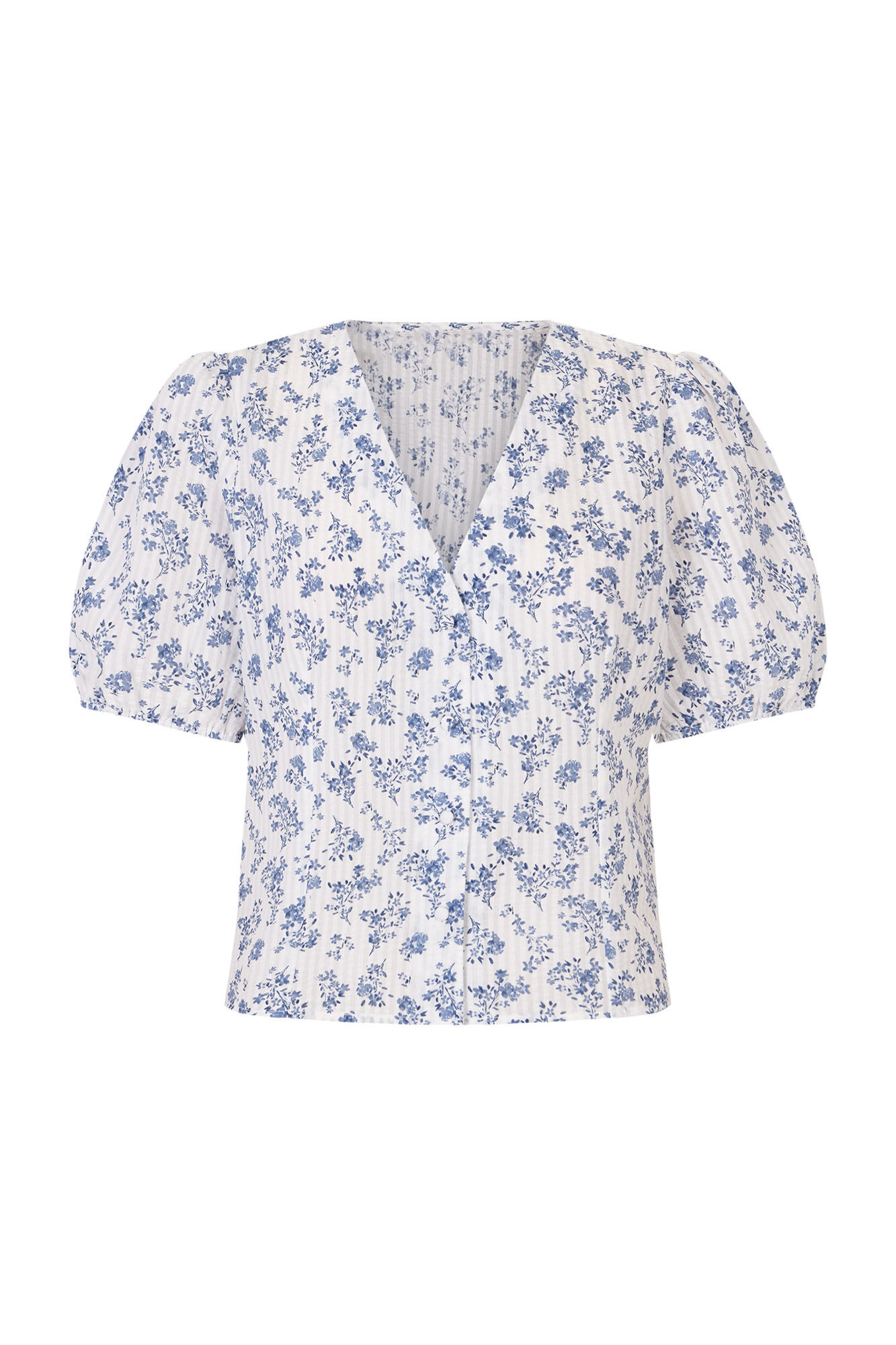 Cortefiel gingham blouse Printed white