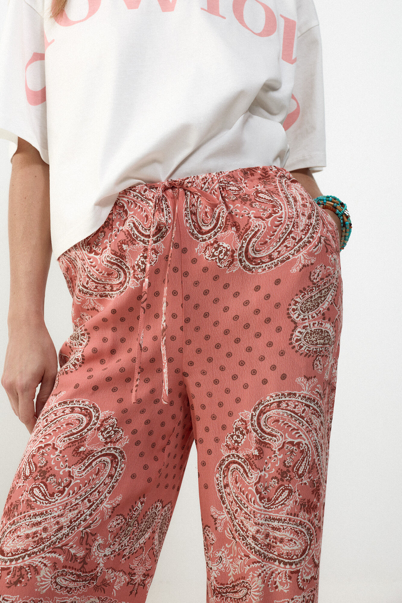 Slowlove Pantal&oacute;n fluido estampado Multicolorido