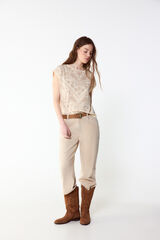 Slowlove Camiseta estampado bandana Ivory