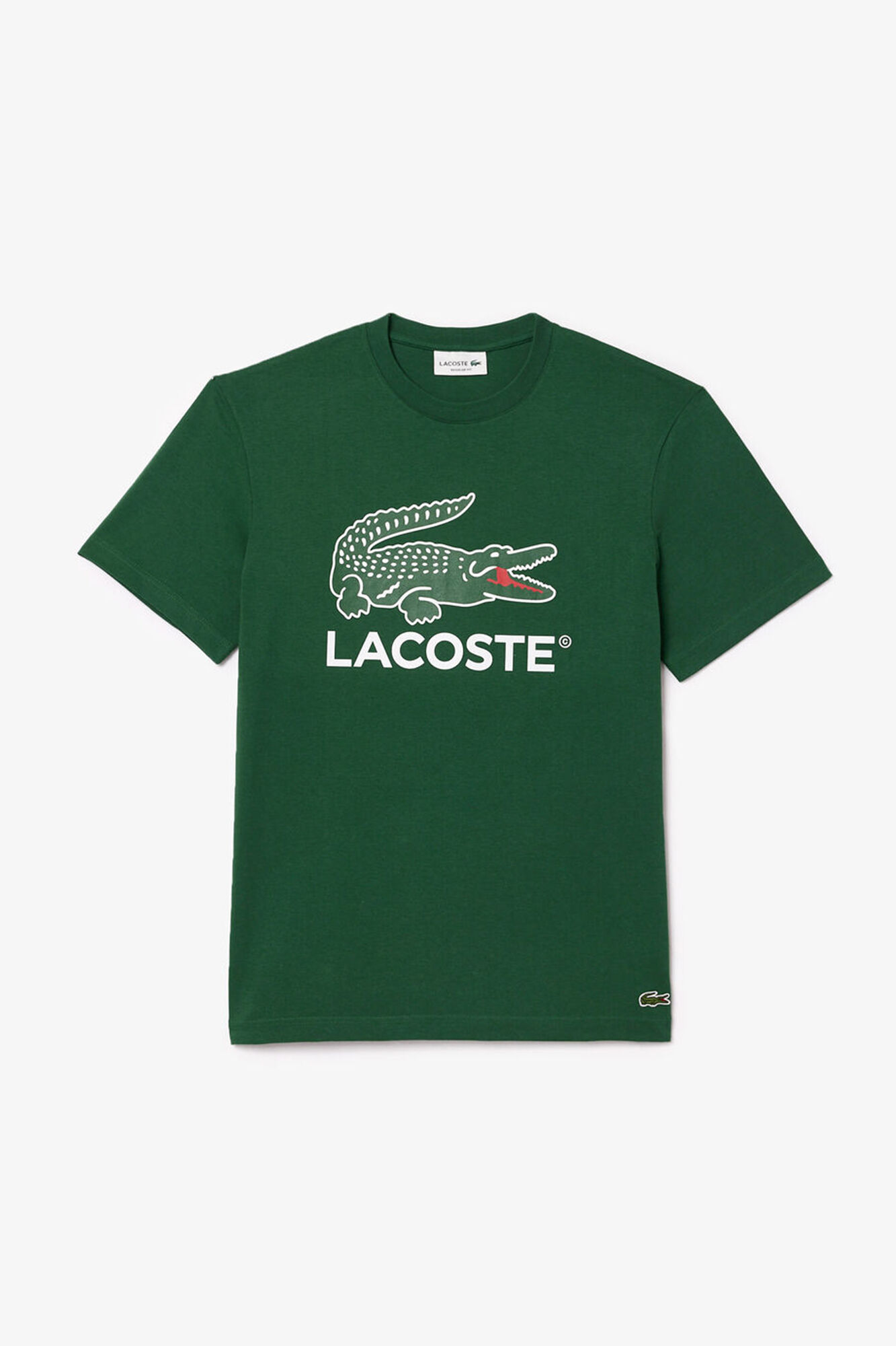 Lacoste Camiseta de algod&oacute;n con estampado Signature