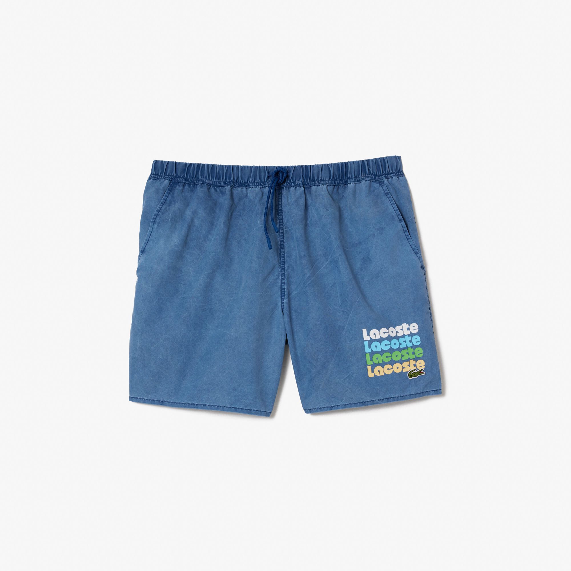 Lacoste Washed-effect shorts Blue