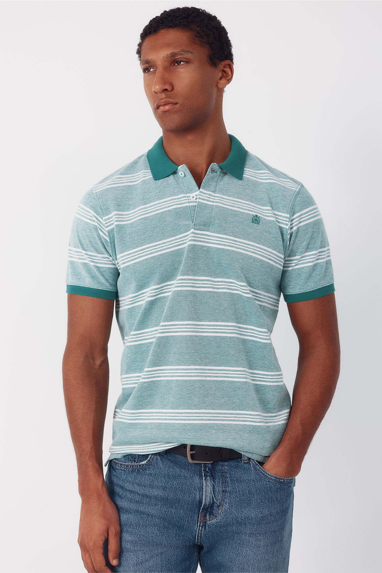 Cortefiel Polo oxford de rayas