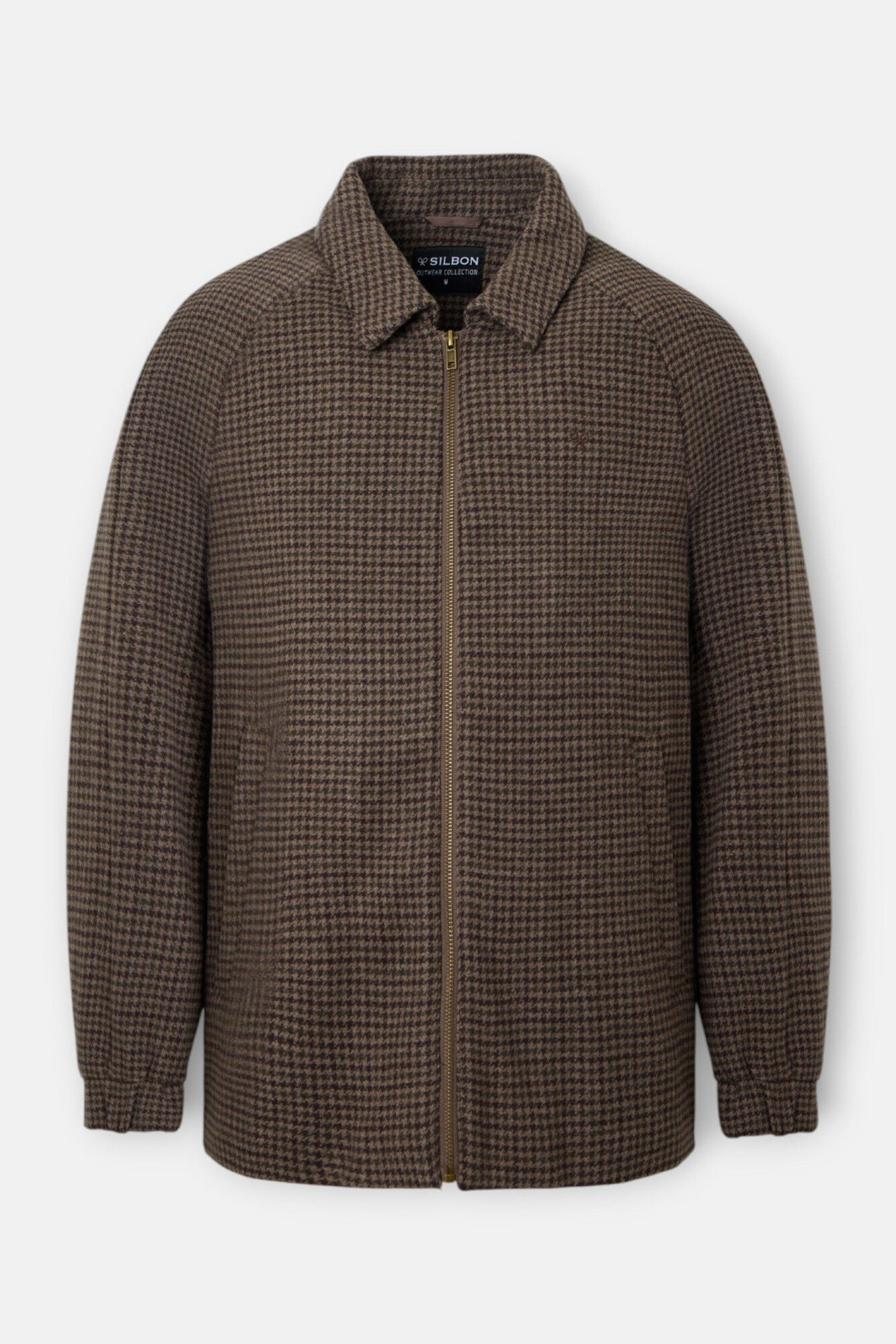 Silbon Houndstooth jacket Brown
