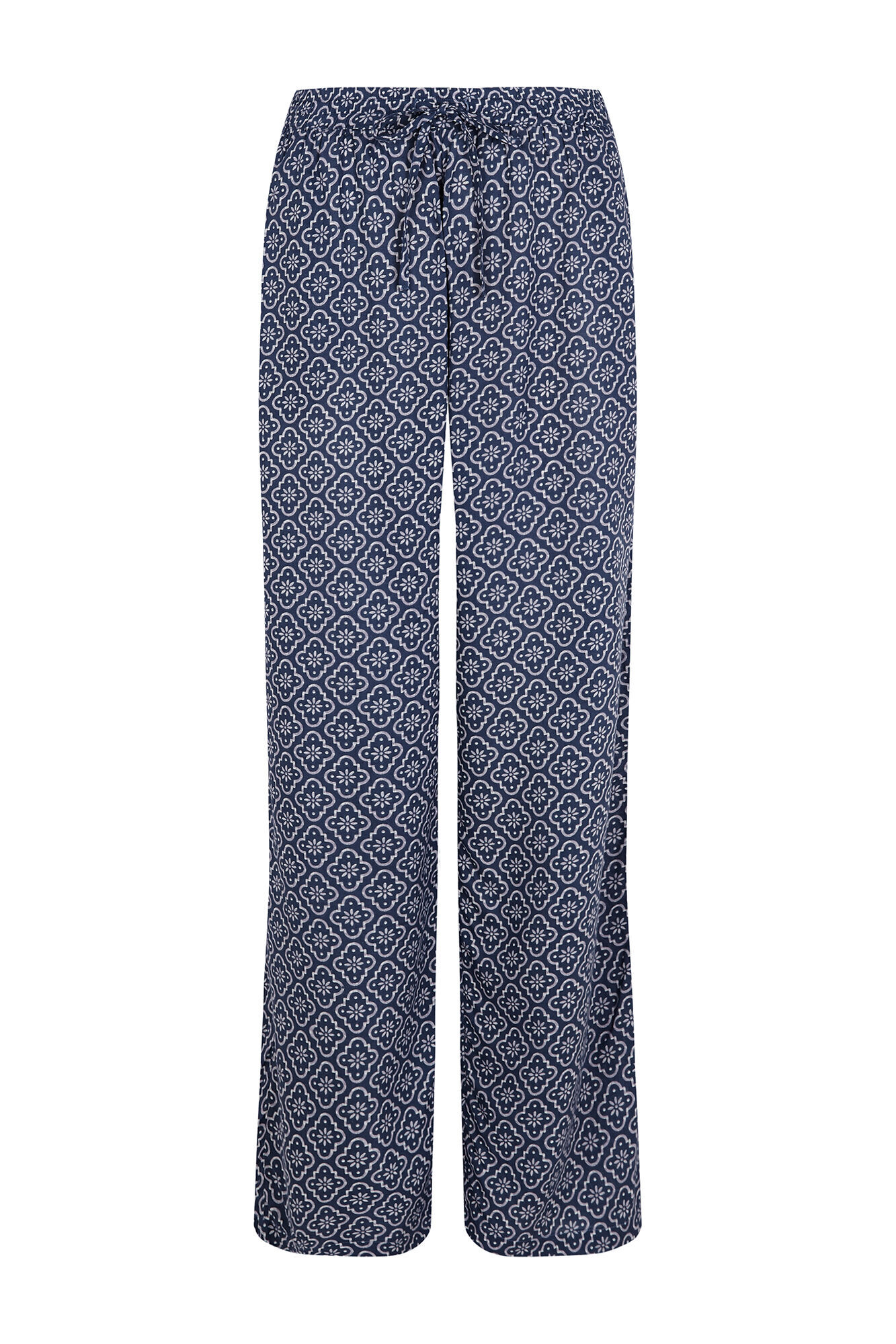 Cortefiel Printed fluid trousers Printed blue