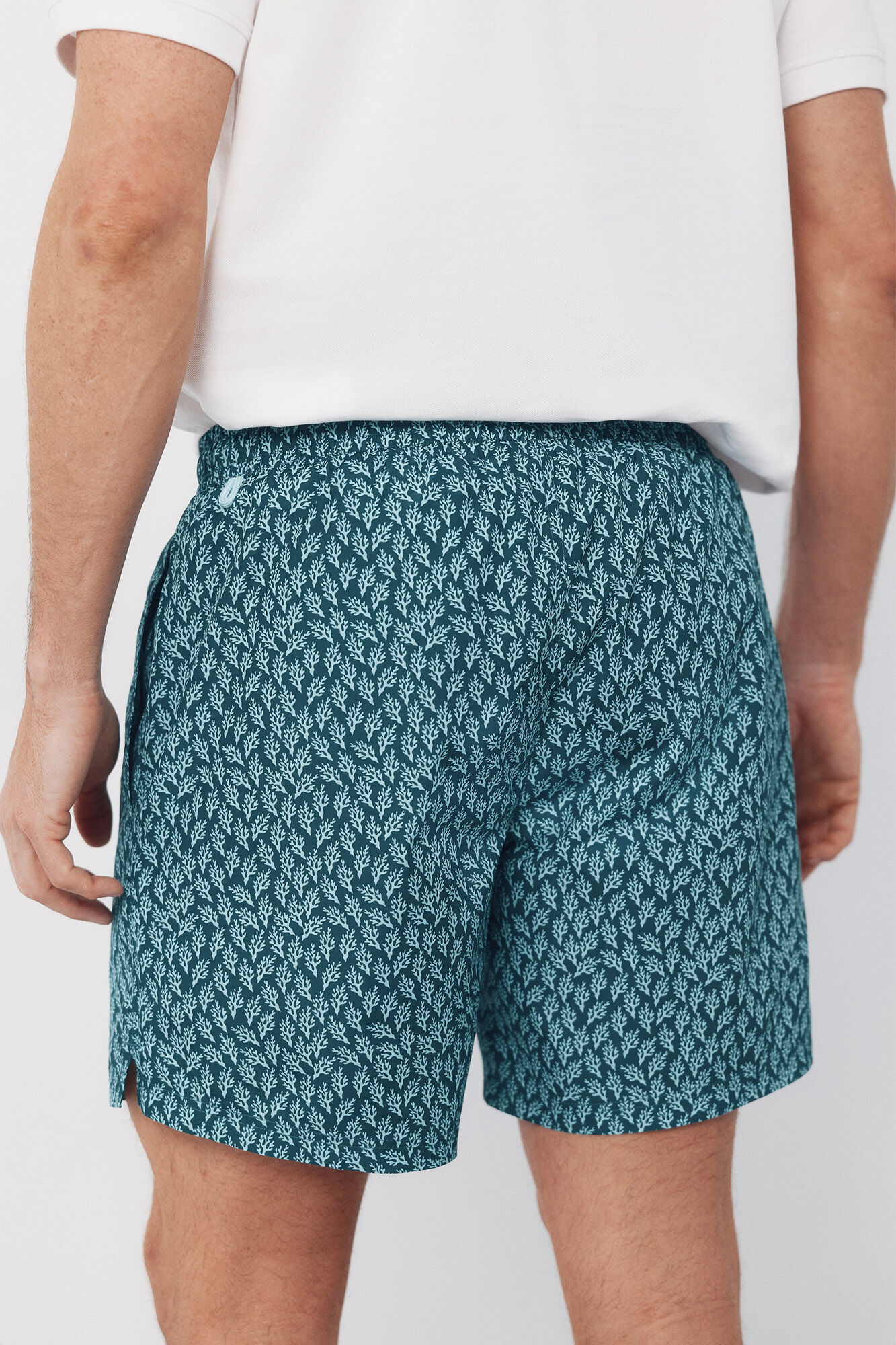 Cortefiel Printed small algae swimwear Green