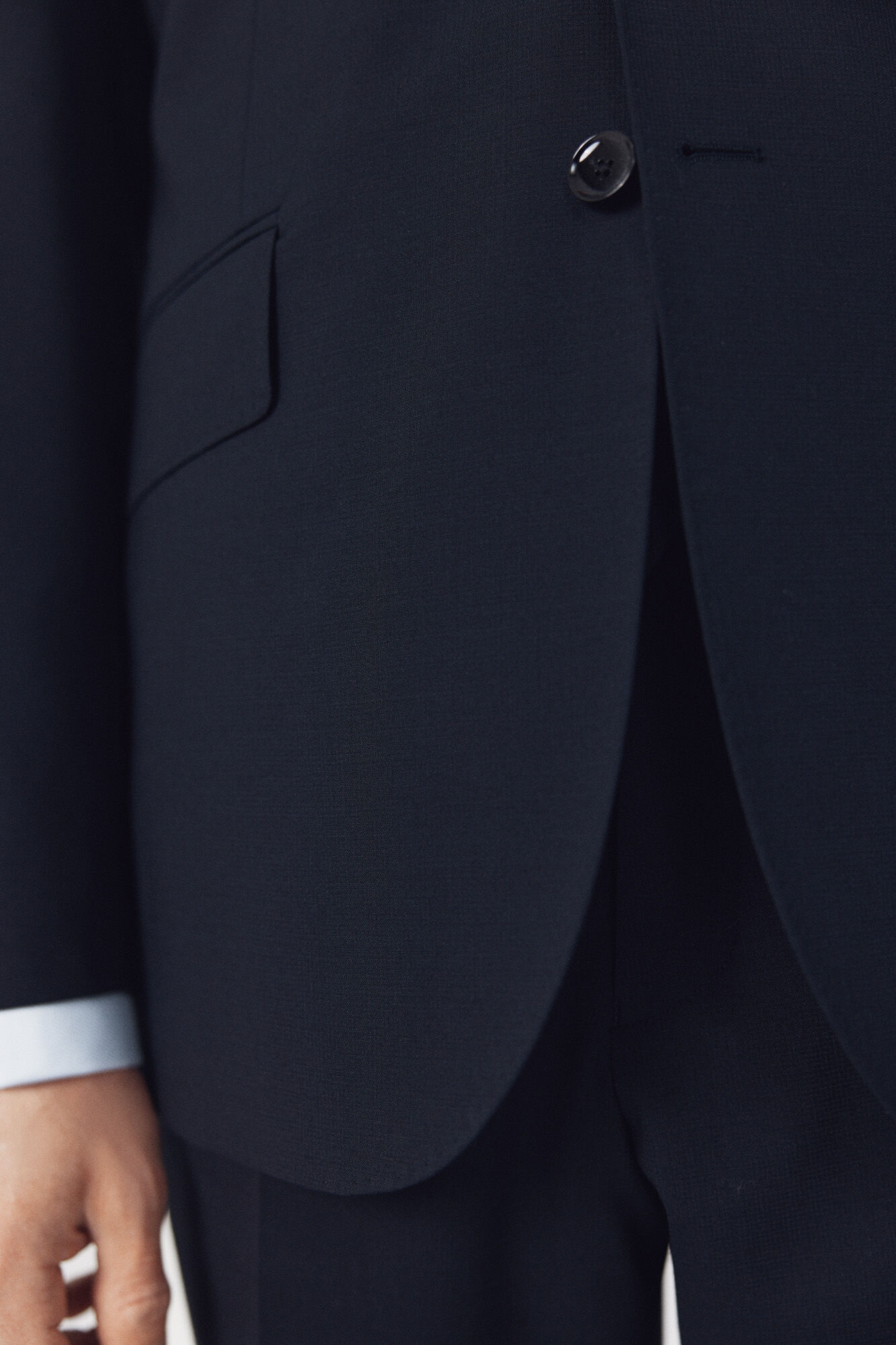 Cortefiel Blue structured dynamic blazer Navy