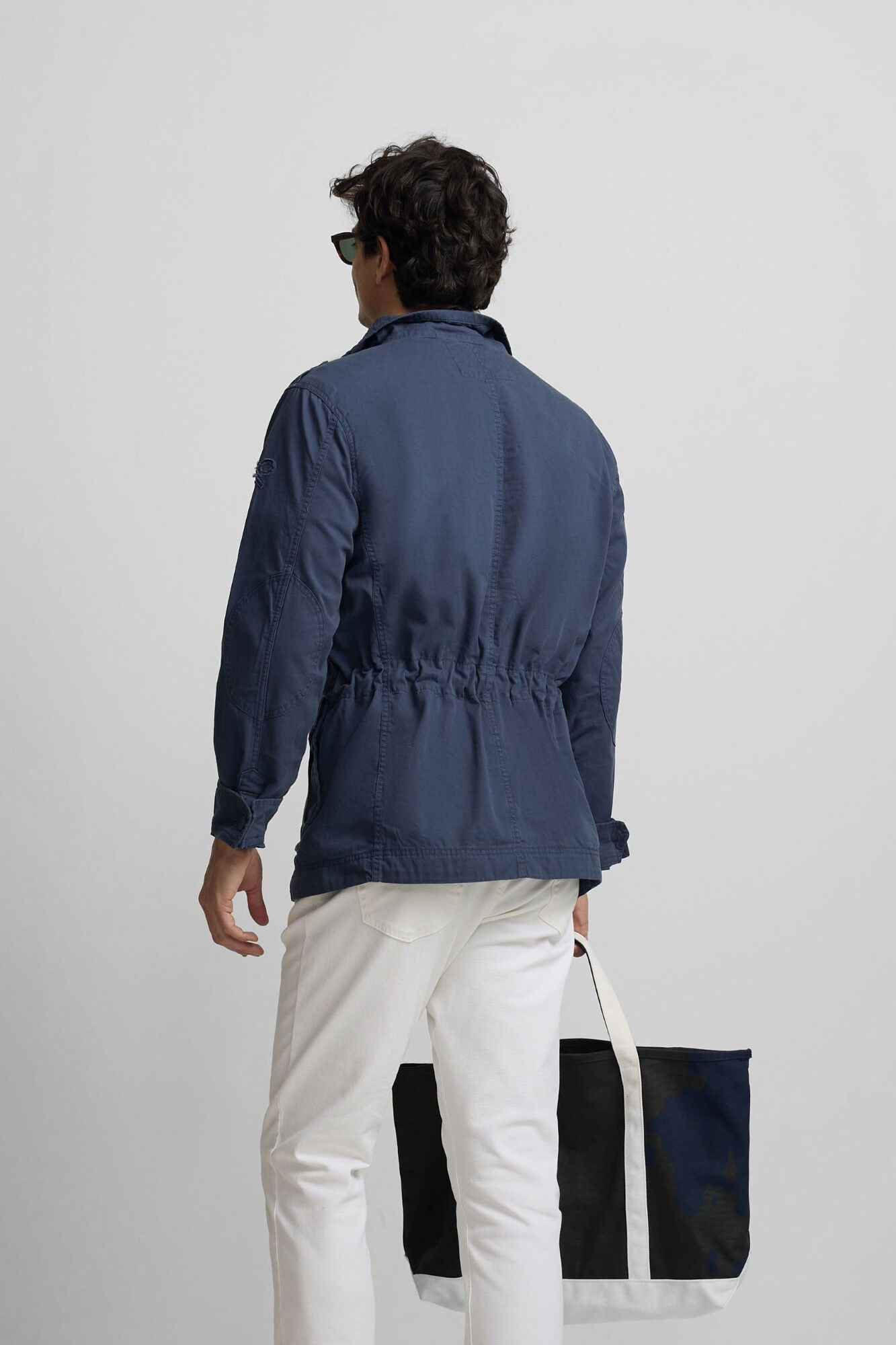 Silbon Patched parka Navy