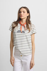 Silbon T-shirt mulher com aplica&ccedil;&atilde;o silbon bandana Impress&atilde;o