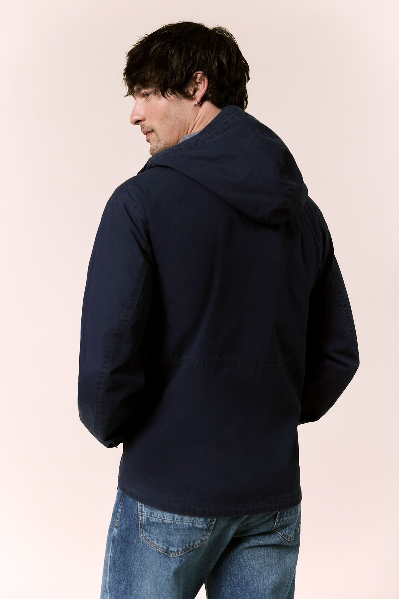 OOTO Parka curta com capuz Azul