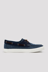 Cortefiel Sapato n&aacute;utico de pele Azul