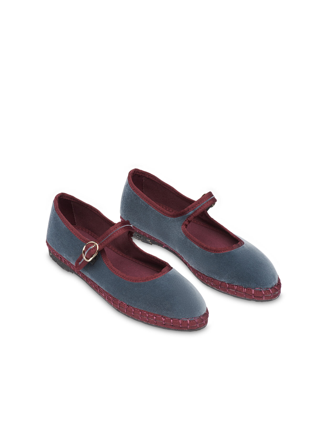 Flabelus Velvet Mary Jane Grey