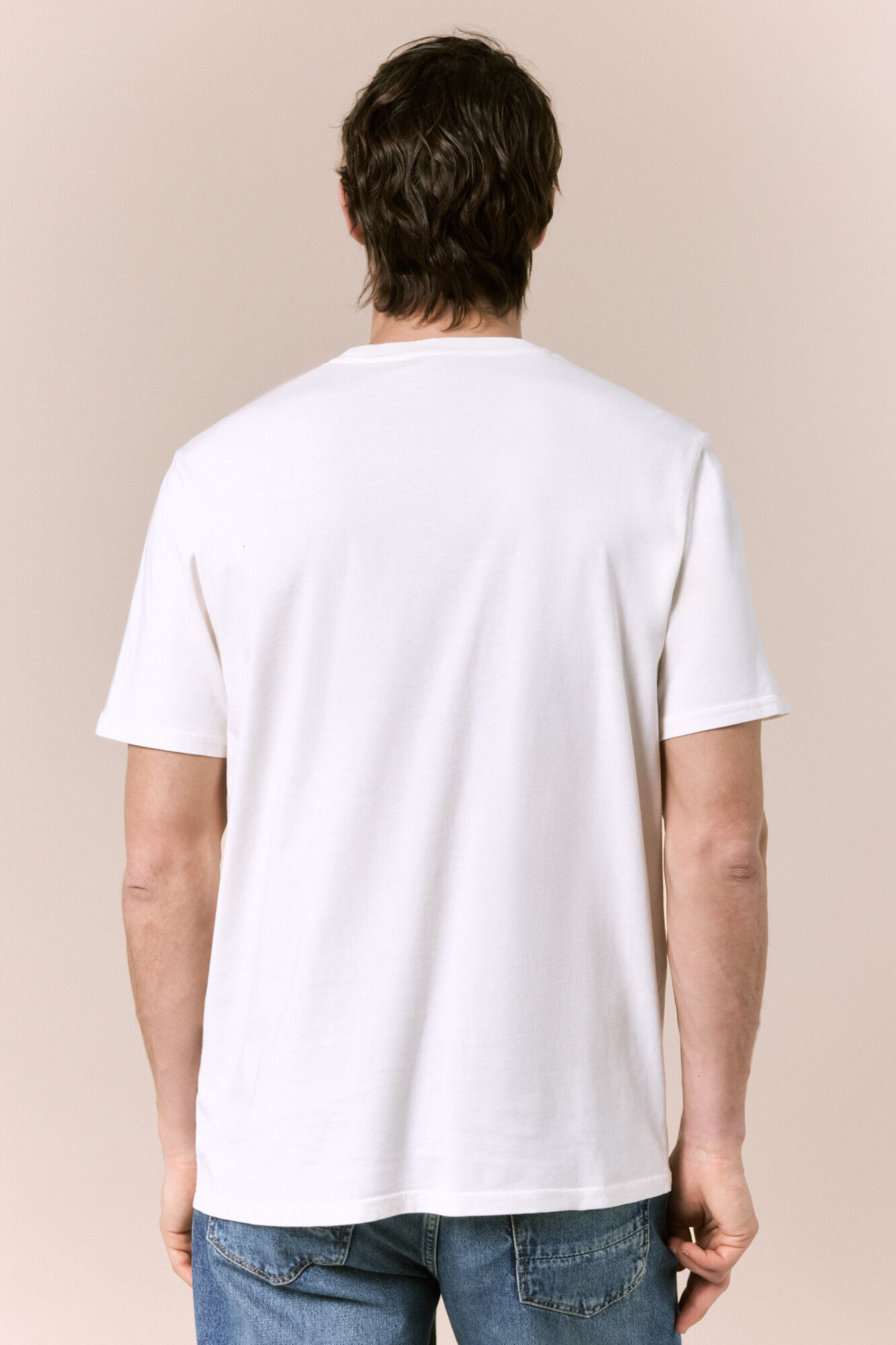 OOTO Washed basic T-shirt Beige