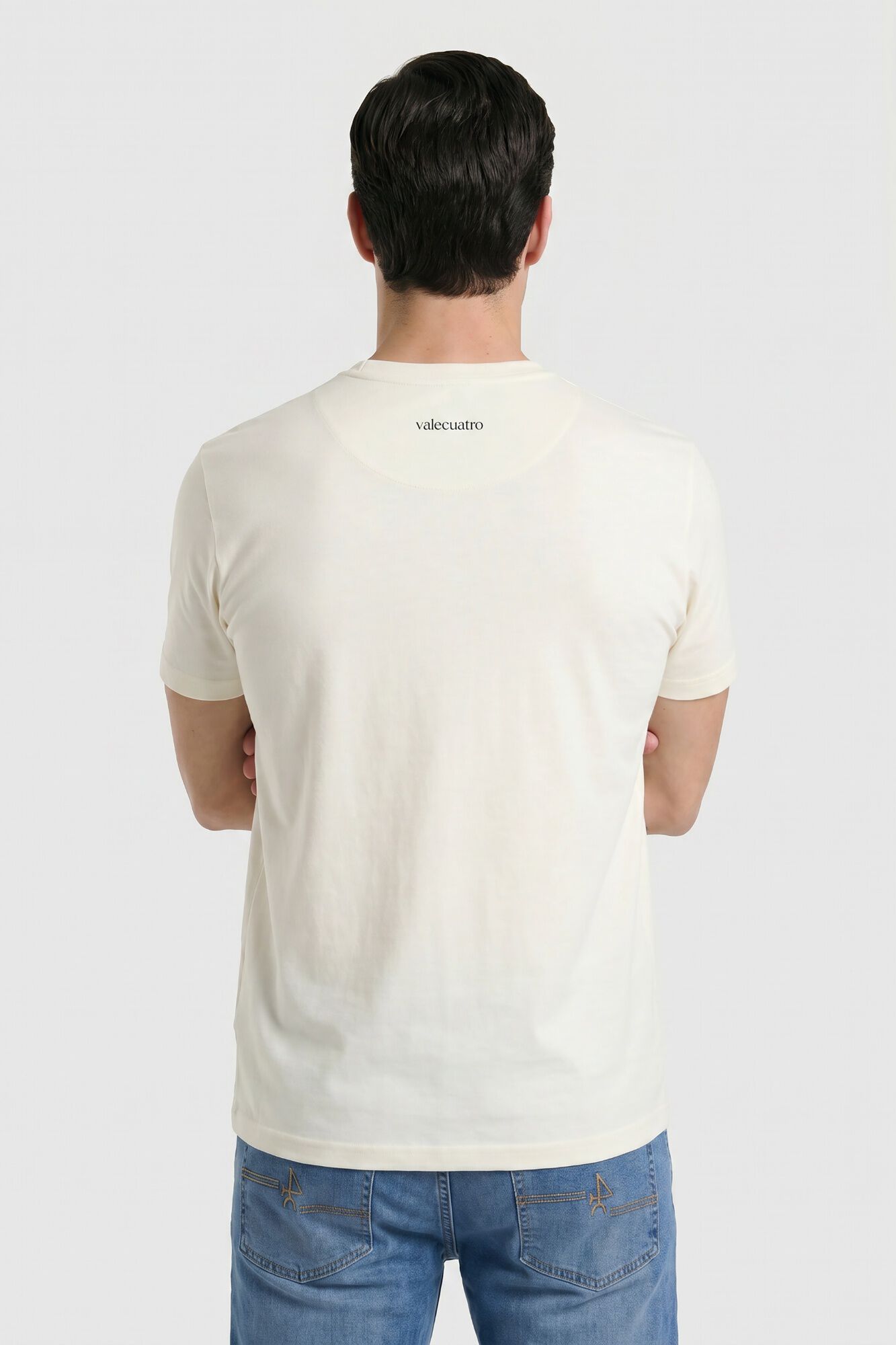 Valecuatro T-shirt logo Ecru