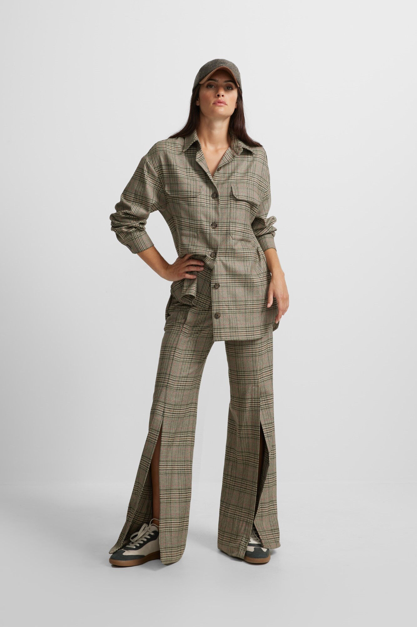 Silbon Checkered palazzo pants