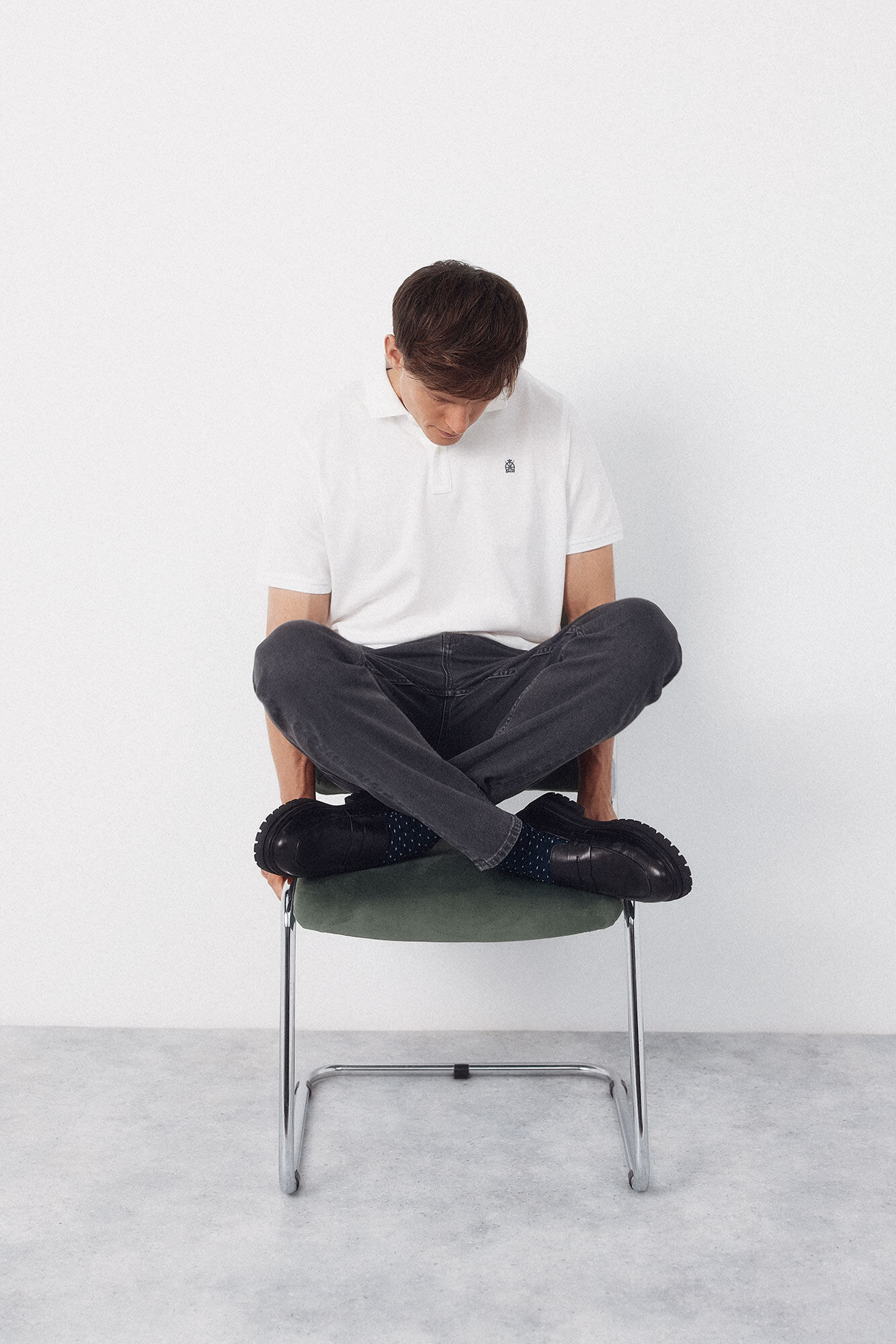 Cortefiel Piqu&eacute; basic polo shirt White