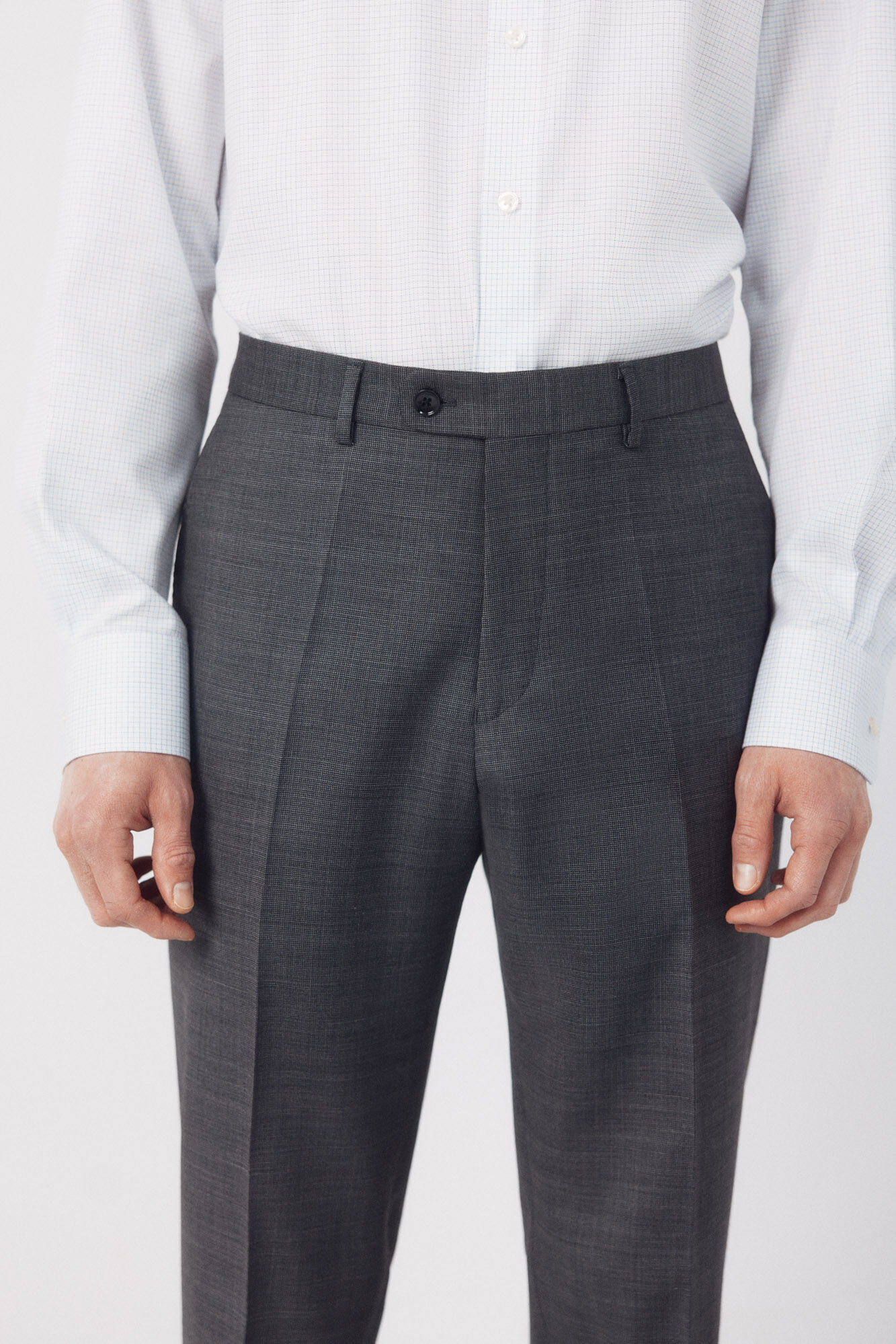 Cortefiel Grey structured dynamic trousers Dark grey