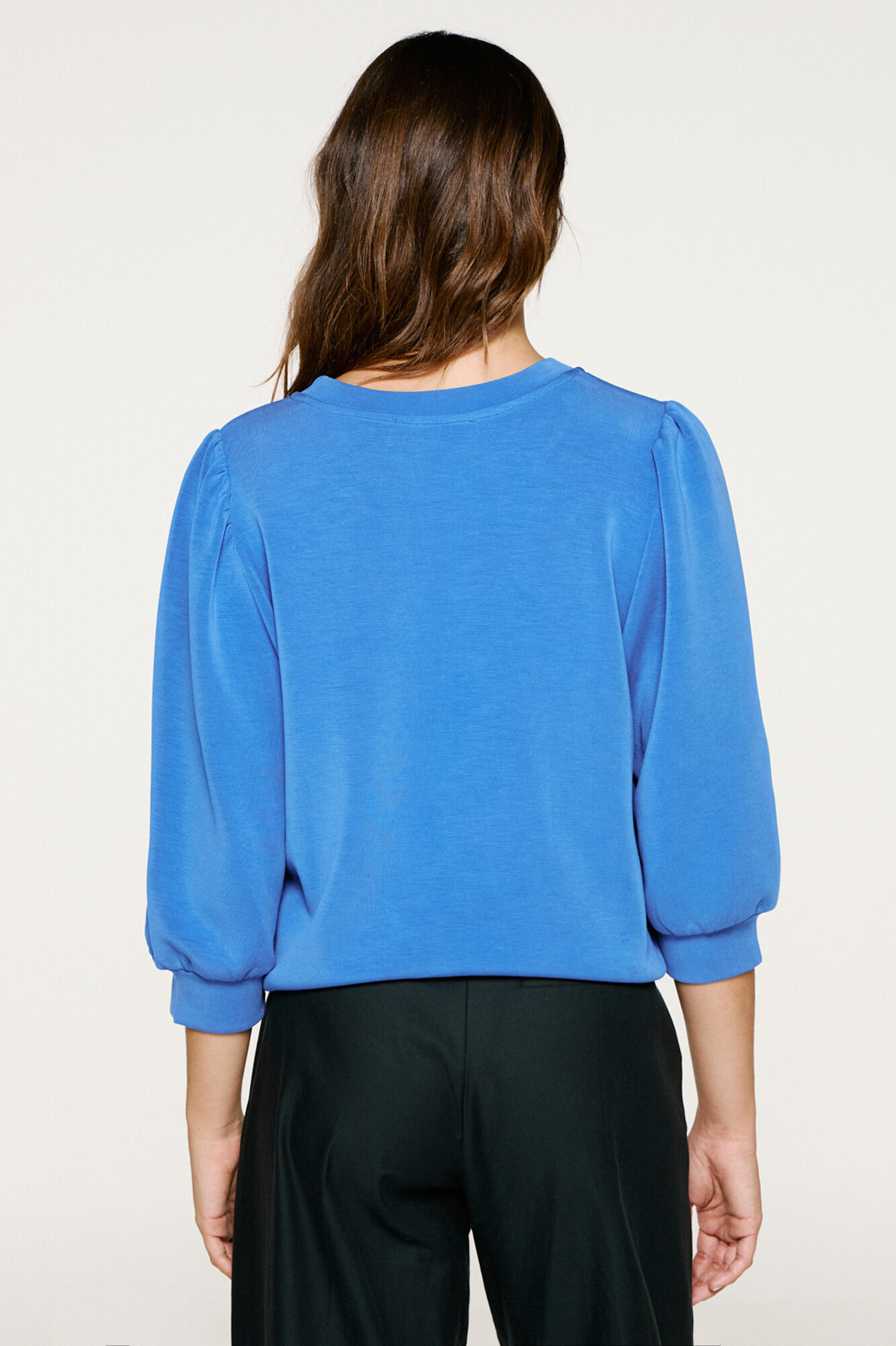 Selected Top manga bufante Azul