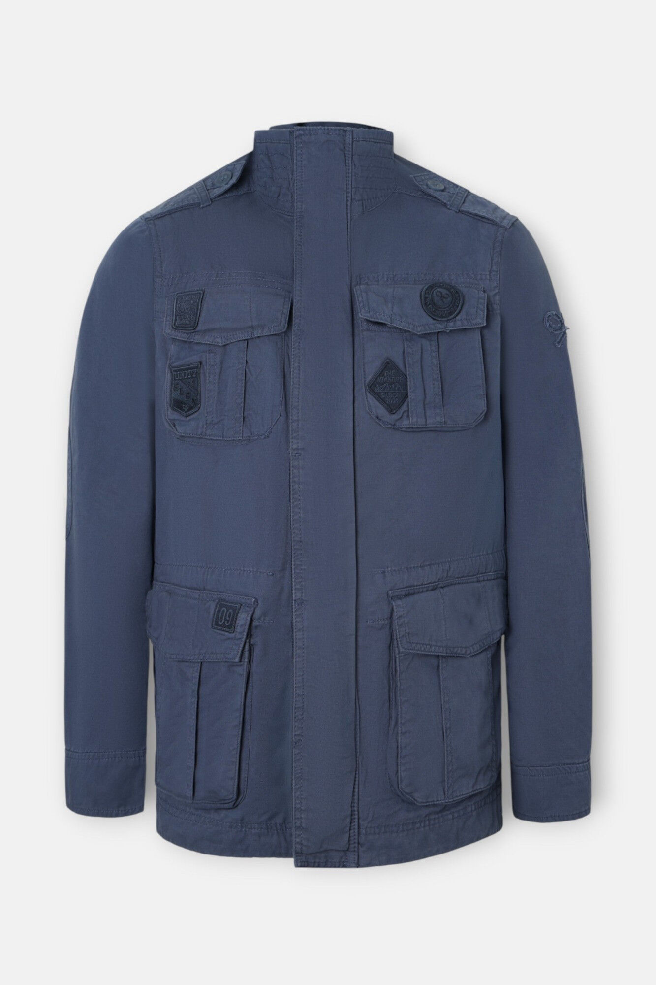 Silbon Patched parka Navy