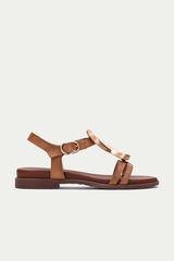 Hispanitas Sandal with infinity embellishment Brown