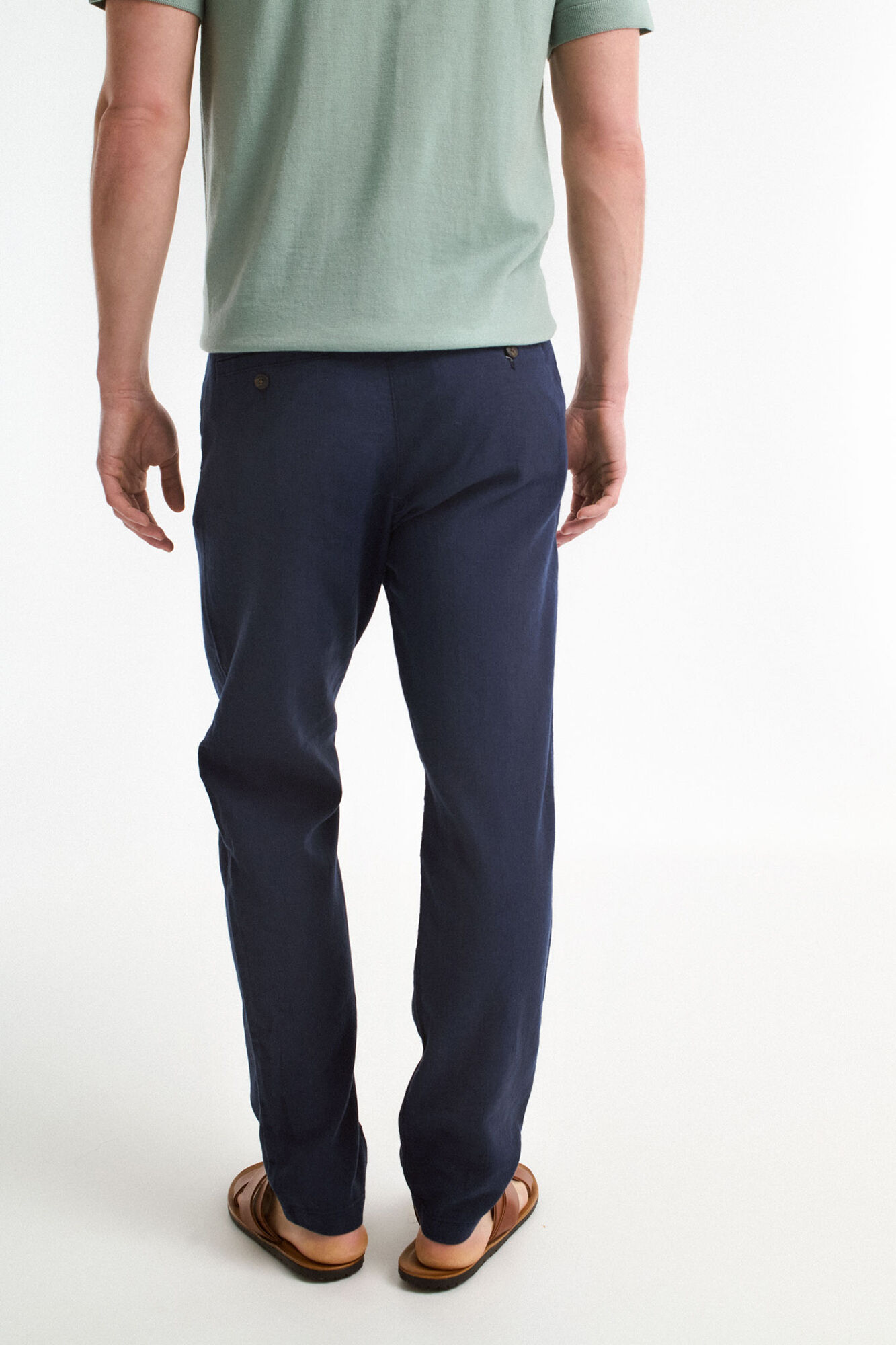 Selected Linen chinos Blue