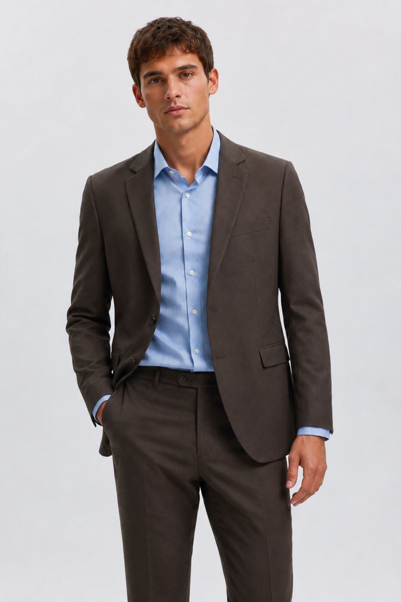 Selected Blazer Slim Fit Castanho