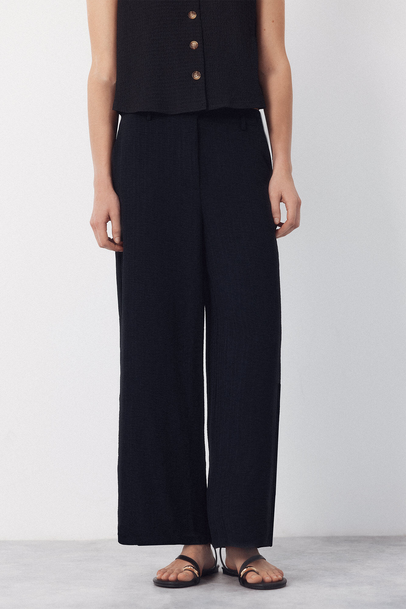 Cortefiel Pantal&oacute;n con textura Negro