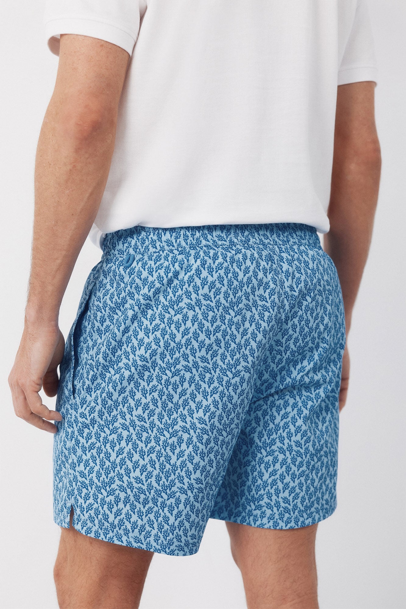 Cortefiel Printed small algae swimwear Blue