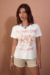 Slowlove T-shirt estampada Branco