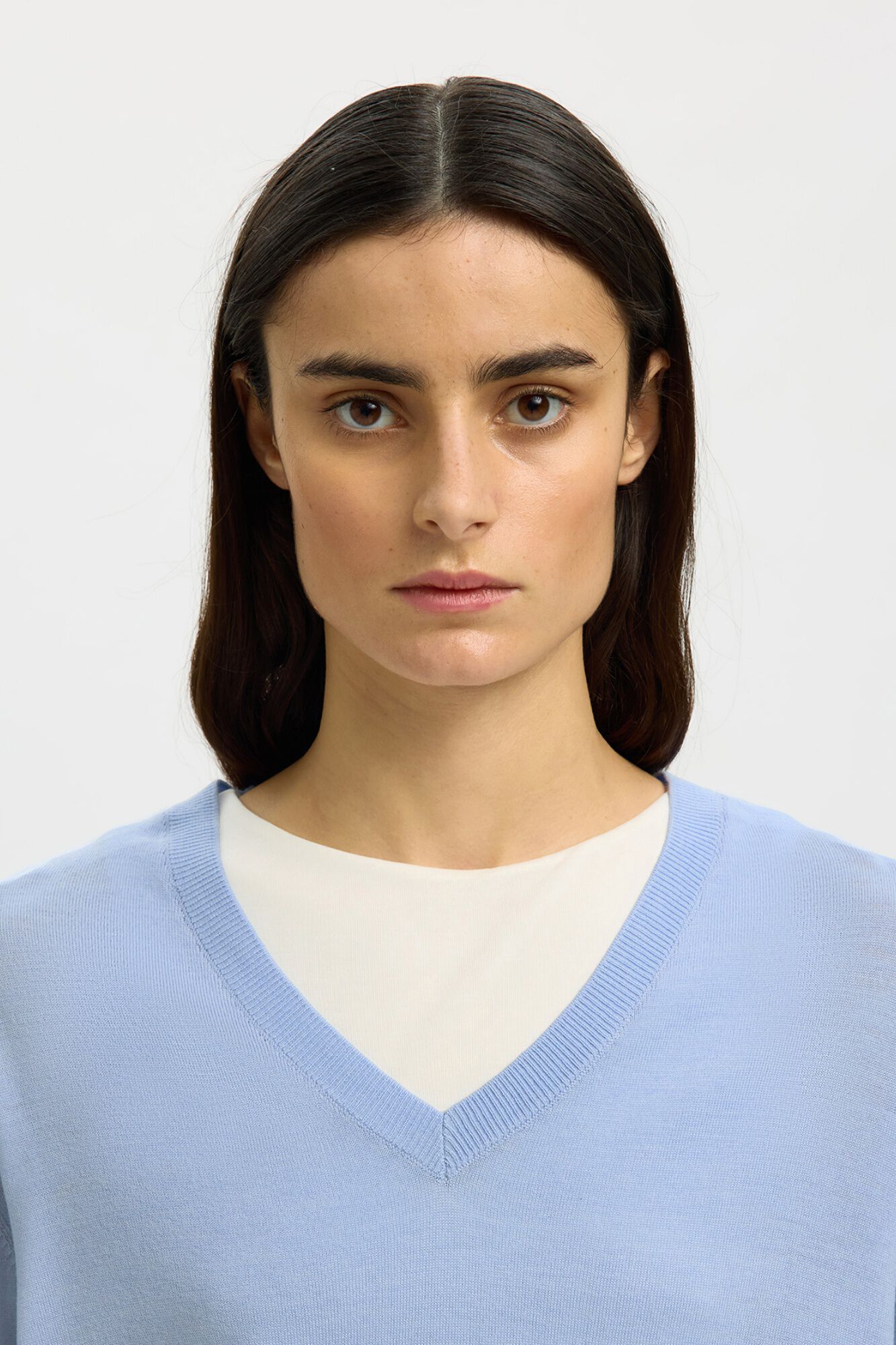 Selected Jersey fino manga corta Azul
