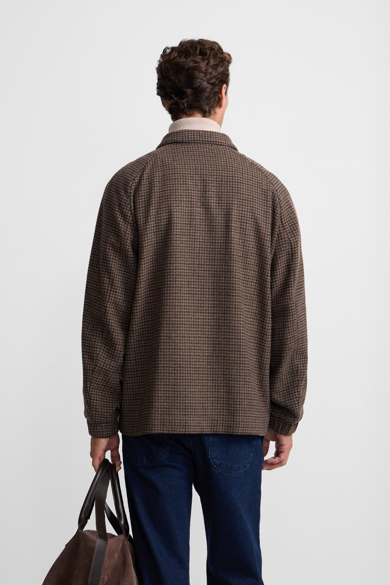 Silbon Houndstooth jacket Brown