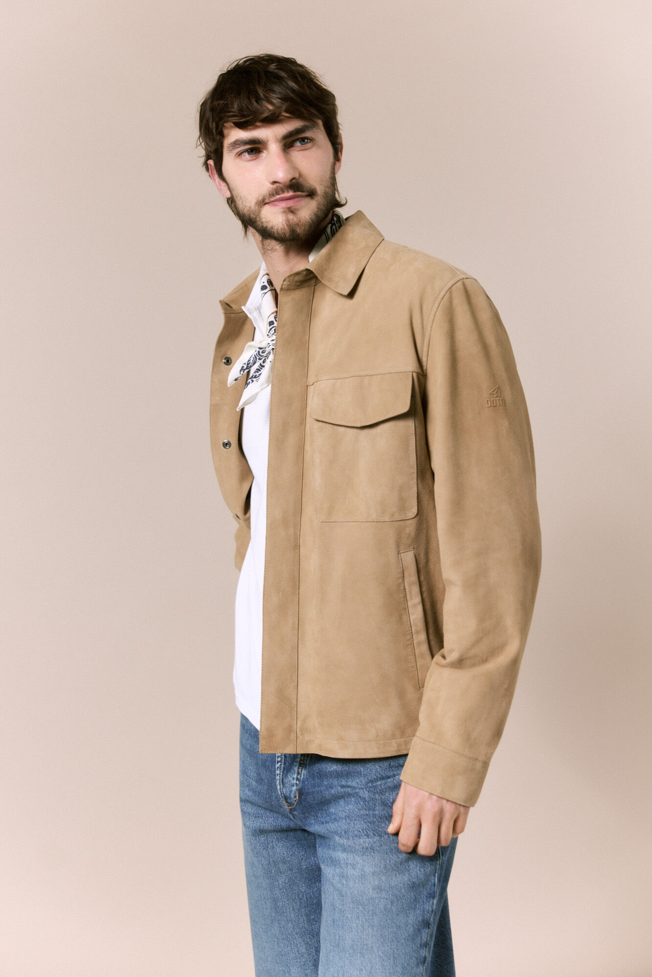 OOTO Suede overshirt Beige