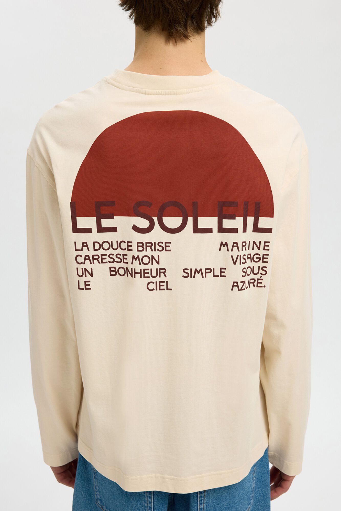 Selected Printed long sleeve T-shirt
