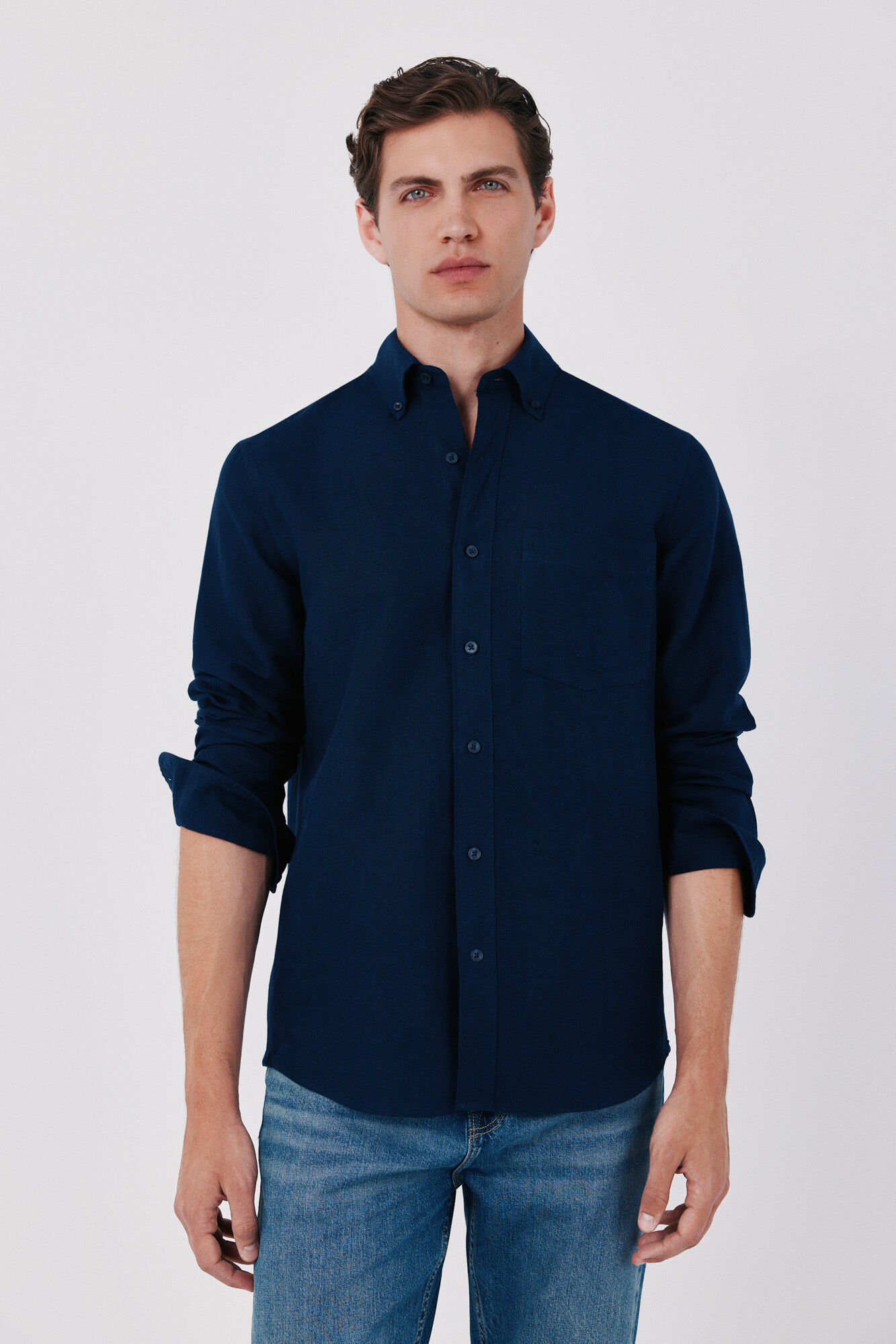 Cortefiel Plain linen shirt