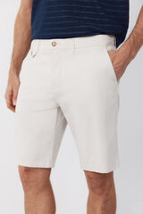 Cortefiel Lightweight printed chino Bermuda shorts Ivory