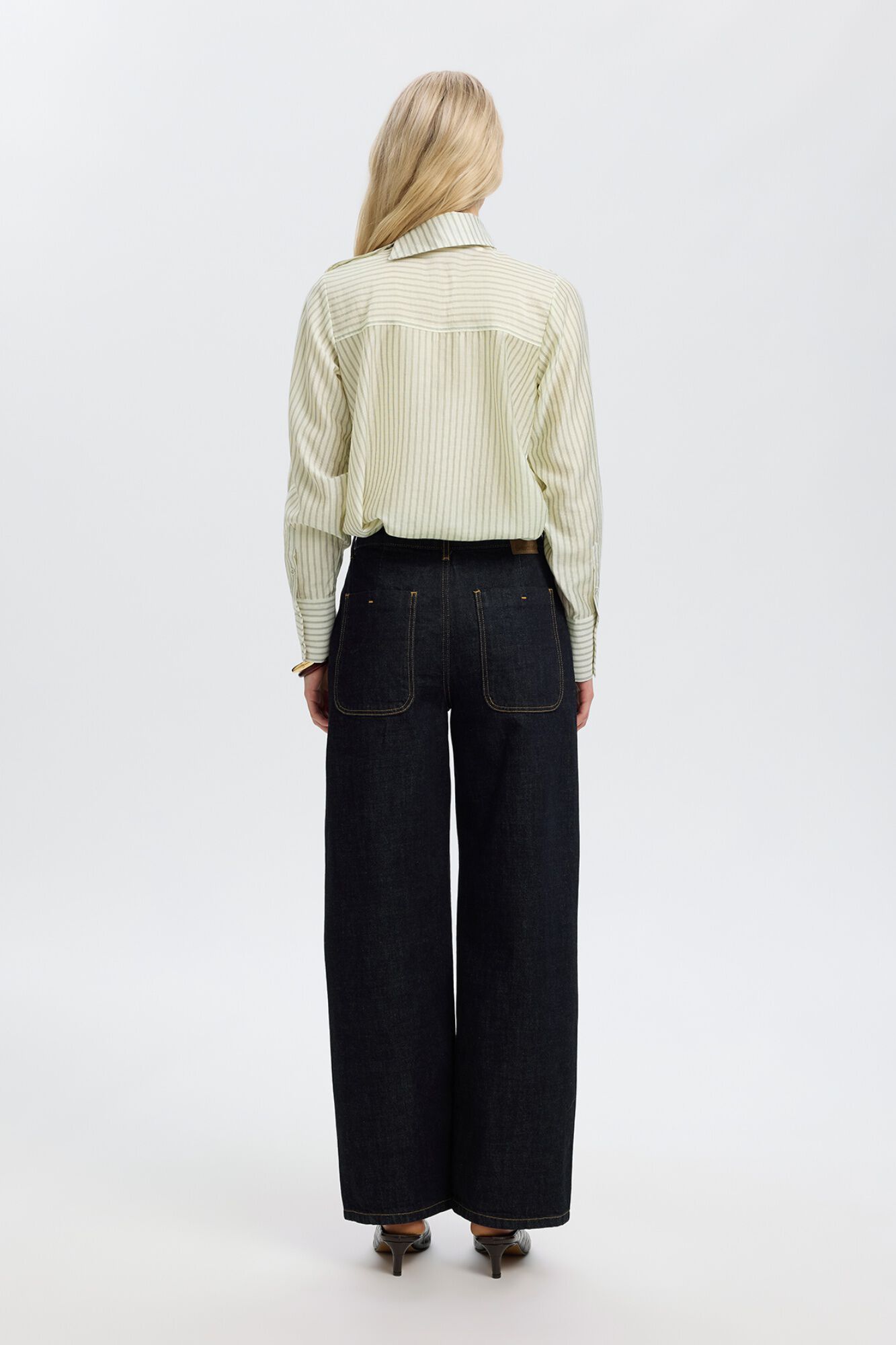 Selected Blusa de gola alta Ecru