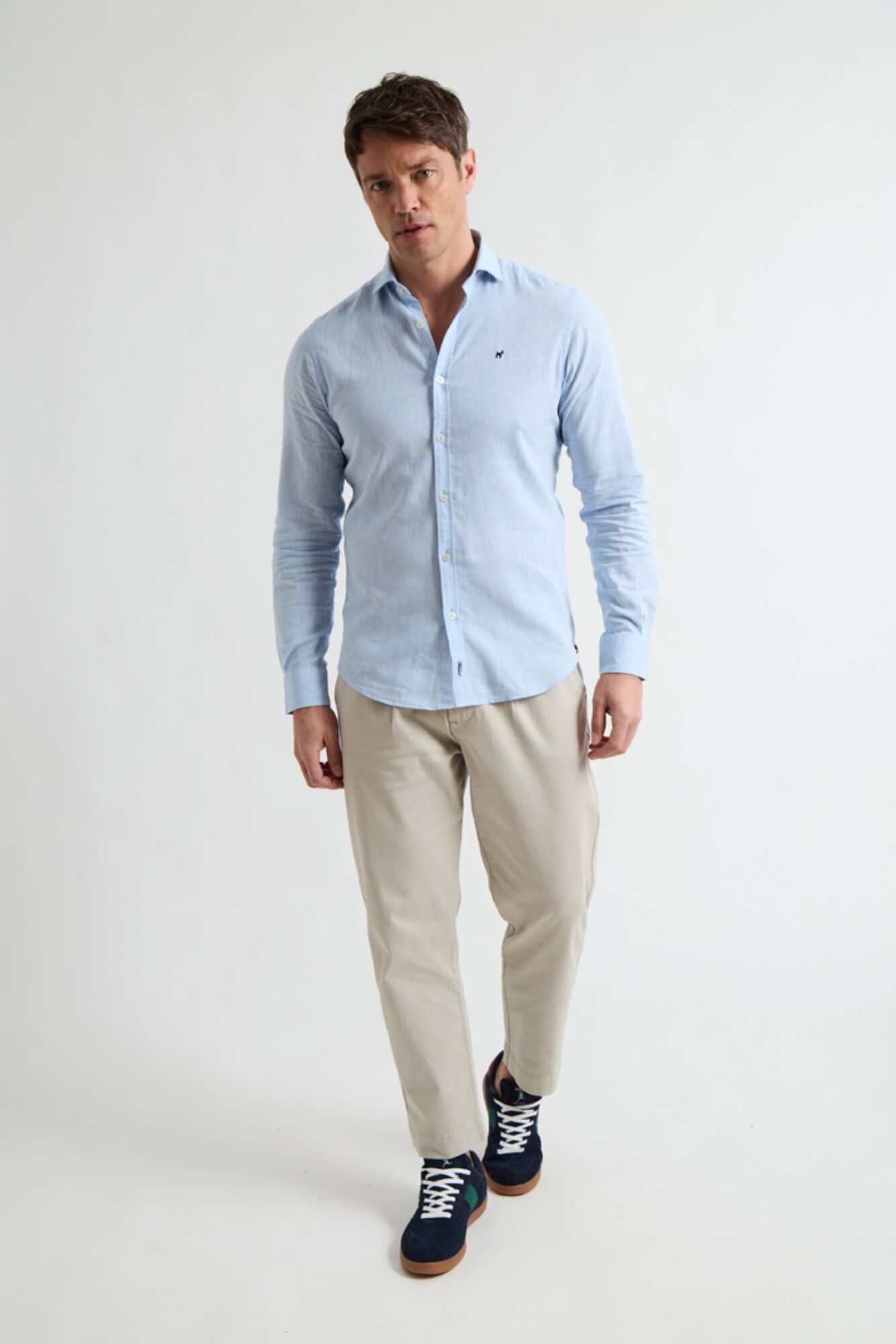 Williot Camisa de linho mil riscas