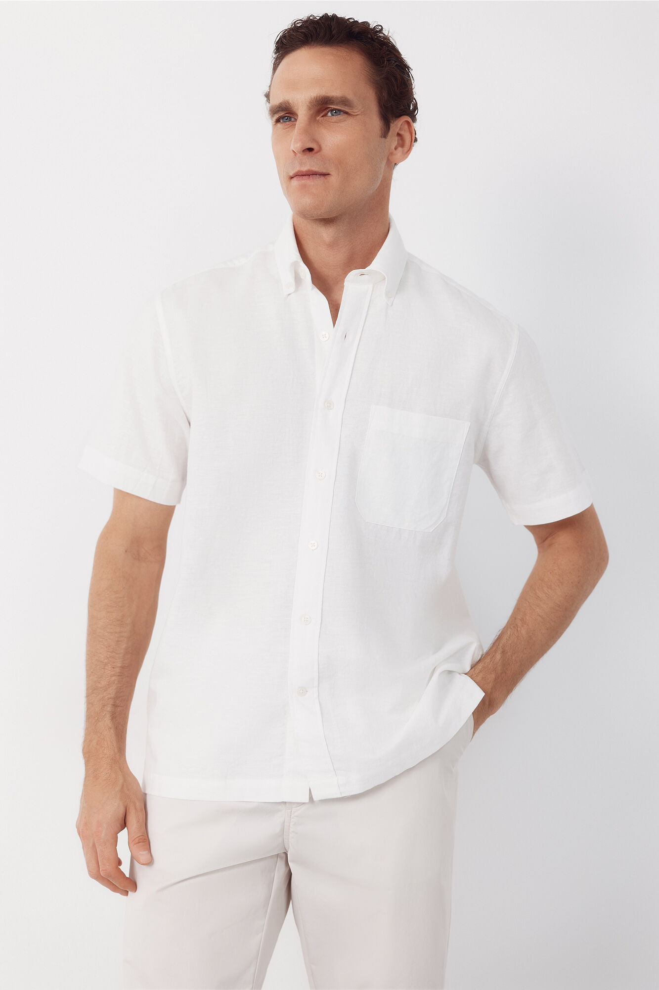 Cortefiel Linen short sleeve shirt