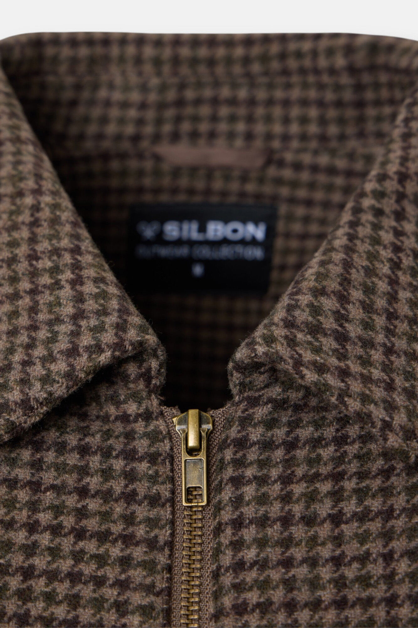 Silbon Houndstooth jacket Brown