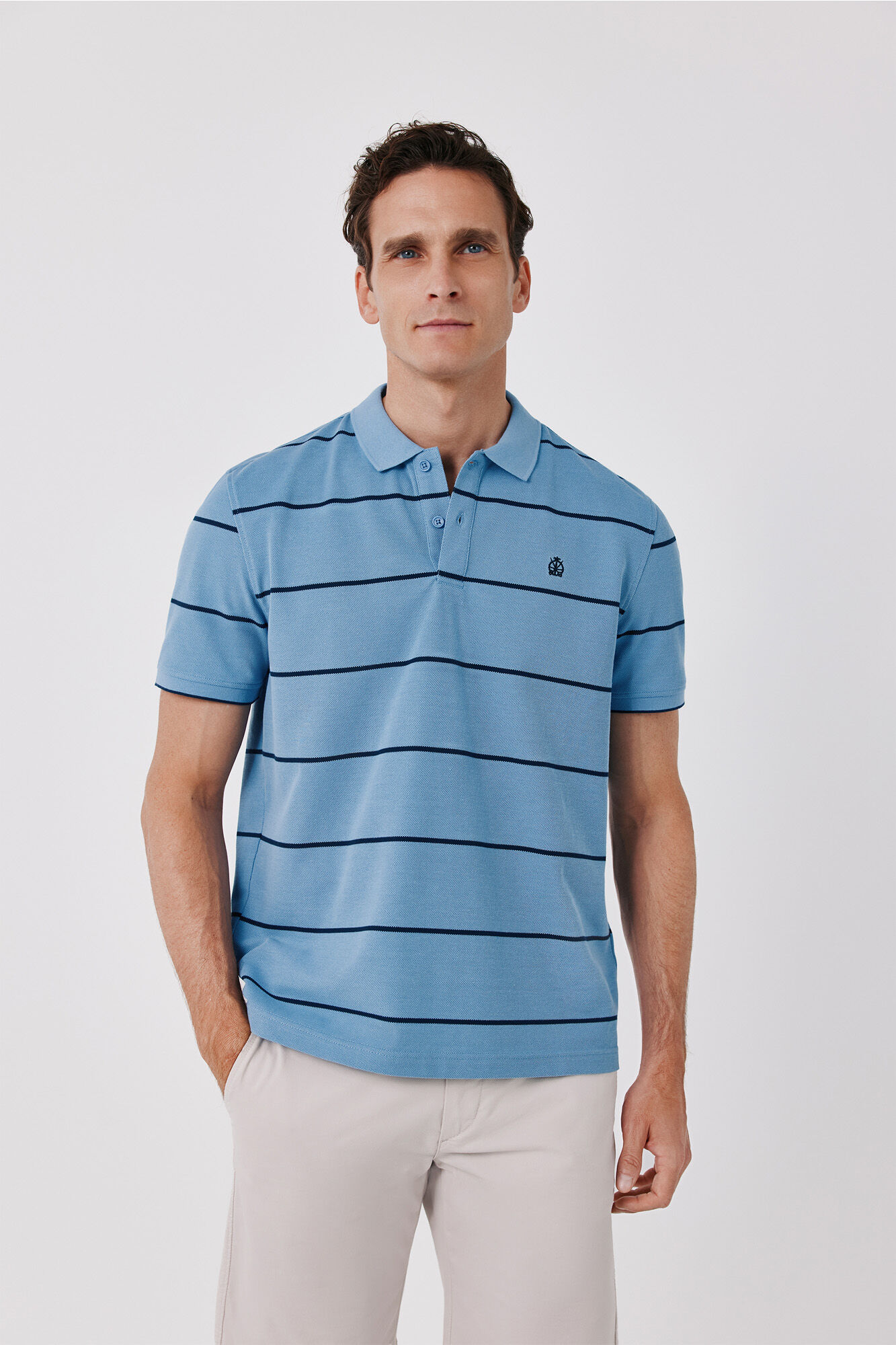 Cortefiel Polo piqu&eacute; de rayas