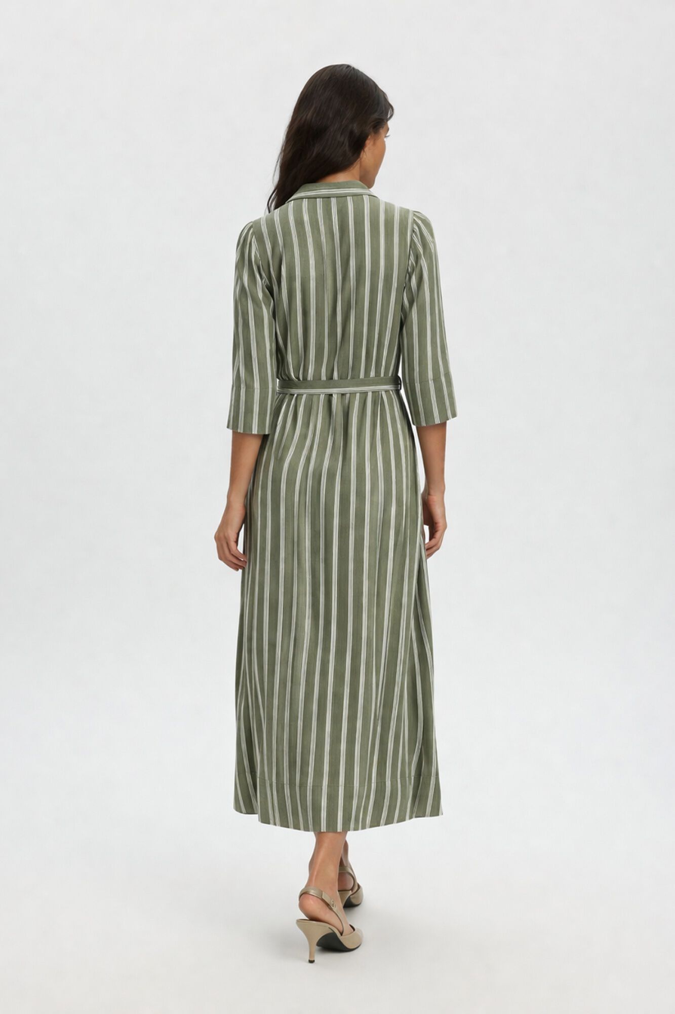 Selected Printed long dress Green