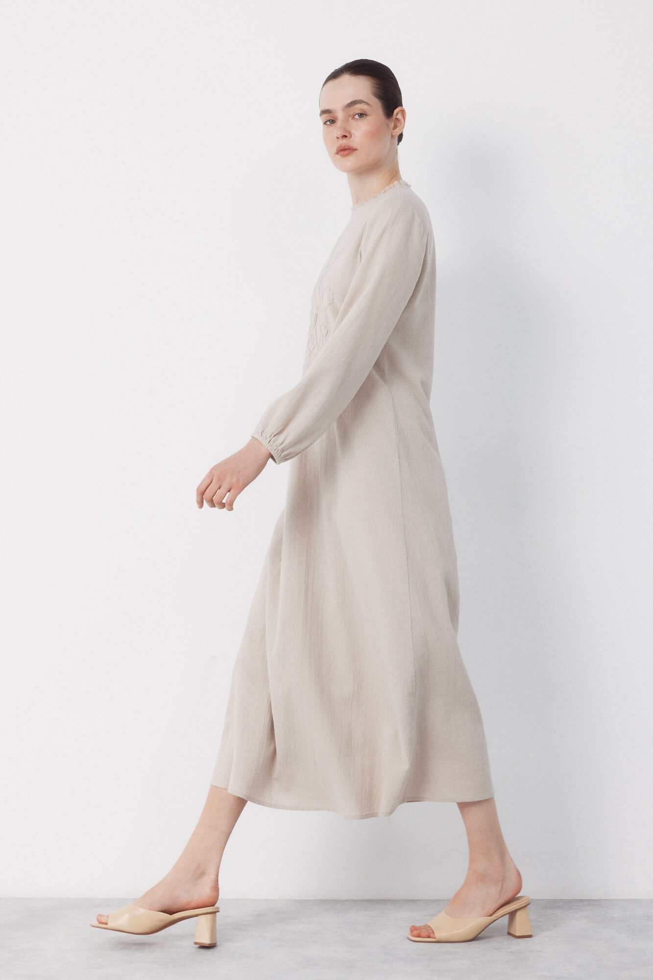 Cortefiel Embroidered dress